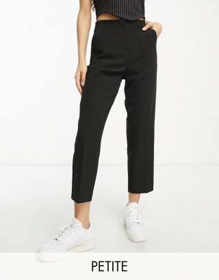 Miss Selfridge Petite cigarette pants in black