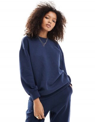 Miss Selfridge oversized sweatshirt in Navy - part of a set