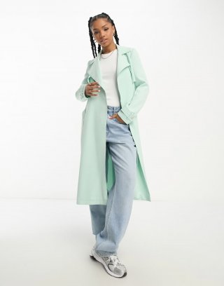 Bcbg BCBGMAXAZRIA fluid duster coat in sage