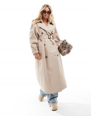 Bcbg BCBGMAXAZRIA Petite belted trench coat in stone